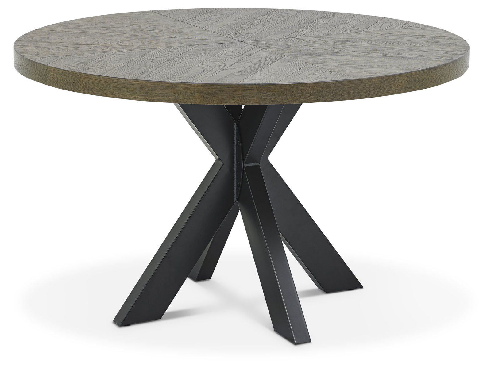 Bentley Designs Ellipse Fumed Oak 4 Seat Circular Dining Table