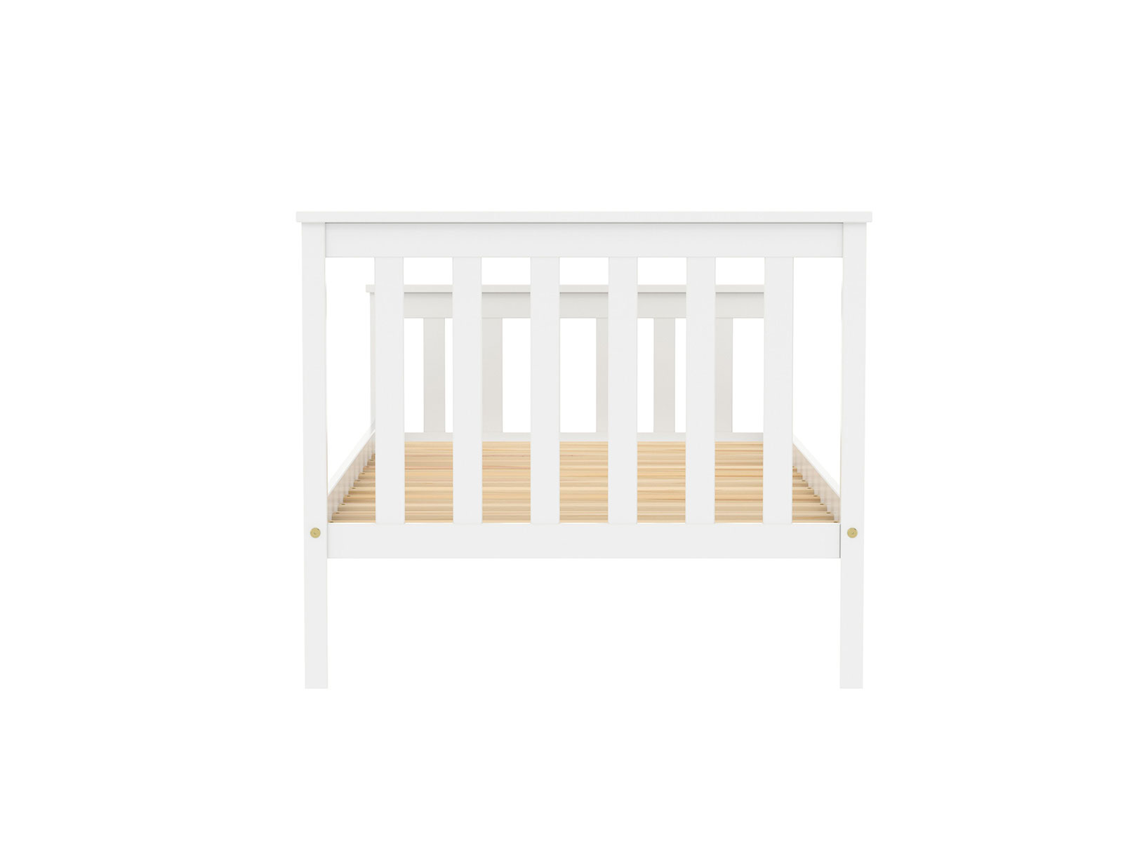 4ft Small Double Birlea Oxford Pine Bedstead in White Pine