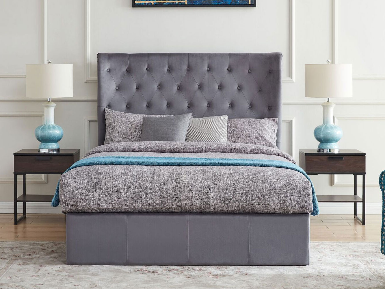 5ft King Size Flintshire Furniture Holway Fabric EndOpening Ottoman Bed