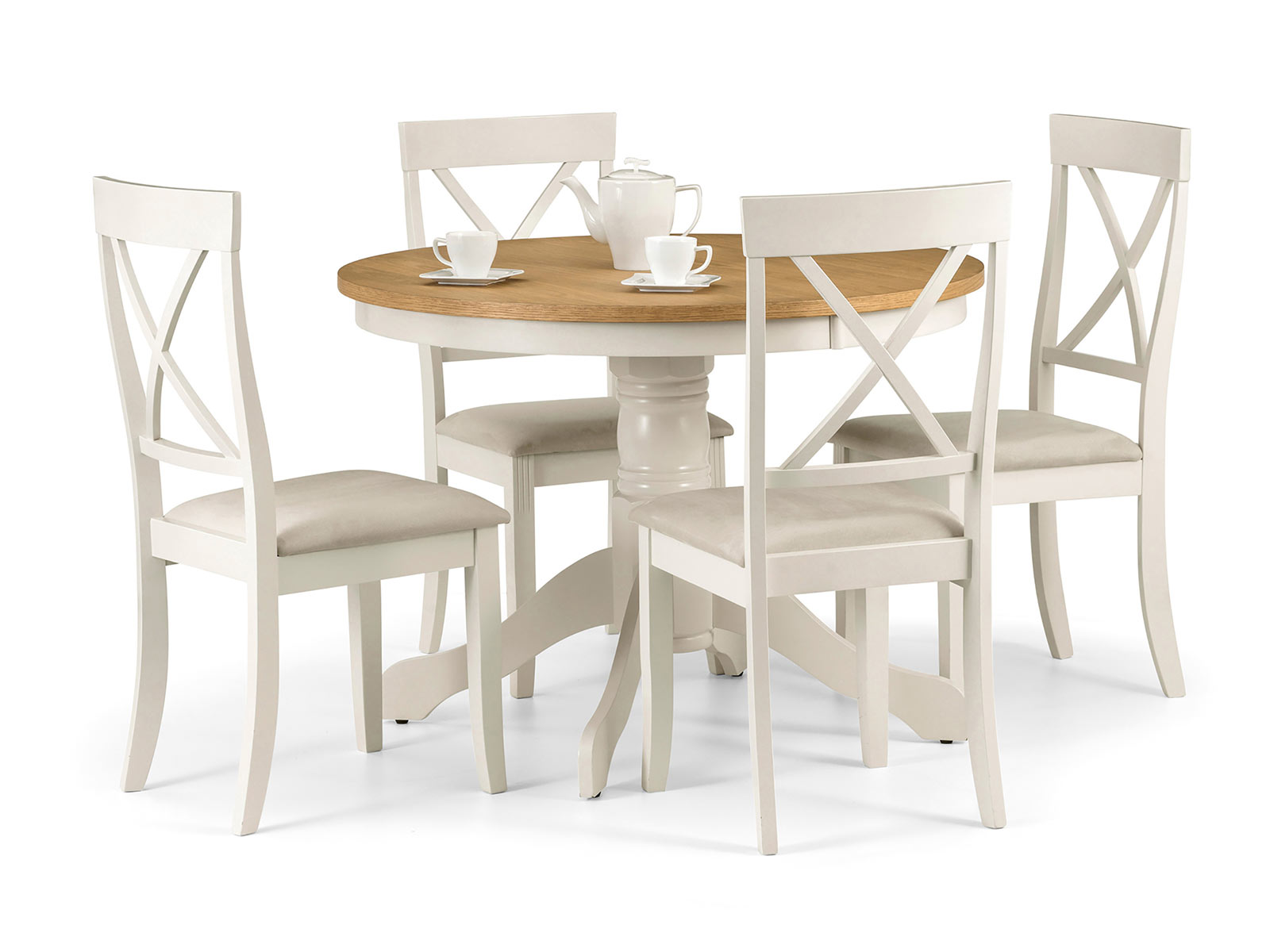 Julian Bowen Davenport Round Pedestal Dining Table From The Sleep Shop