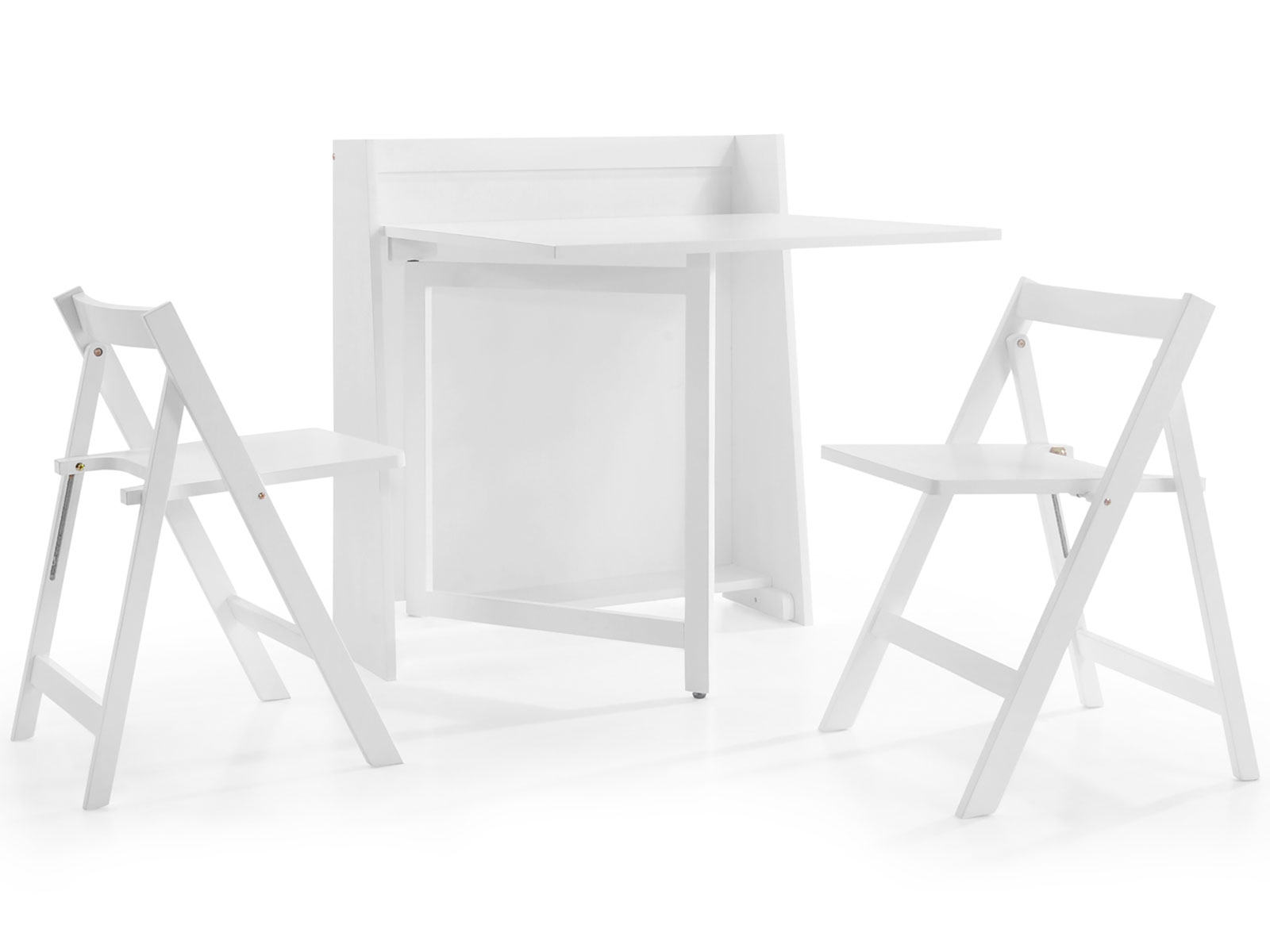 Julian Bowen Helsinki Dining Set with 2 folding chairs in White