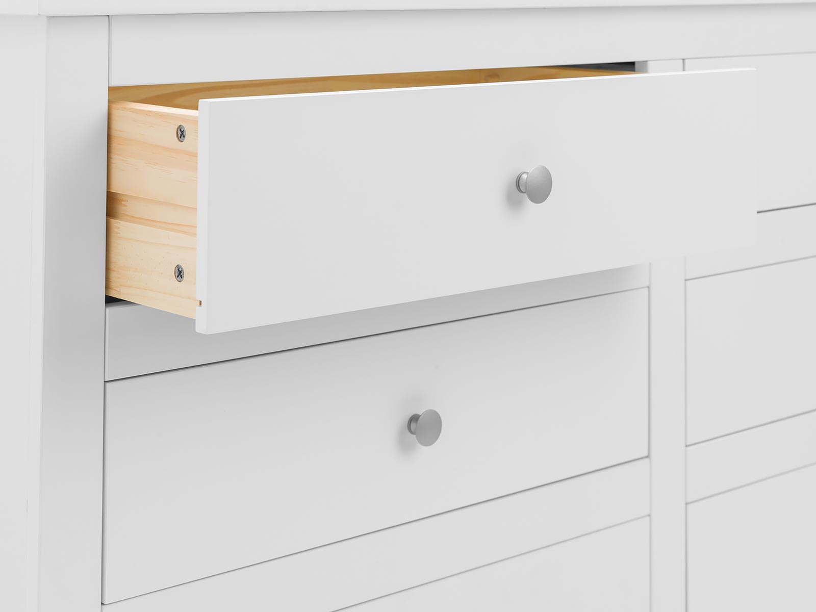 Julian Bowen Radley Chest Wide 6 Drawer in Surf White