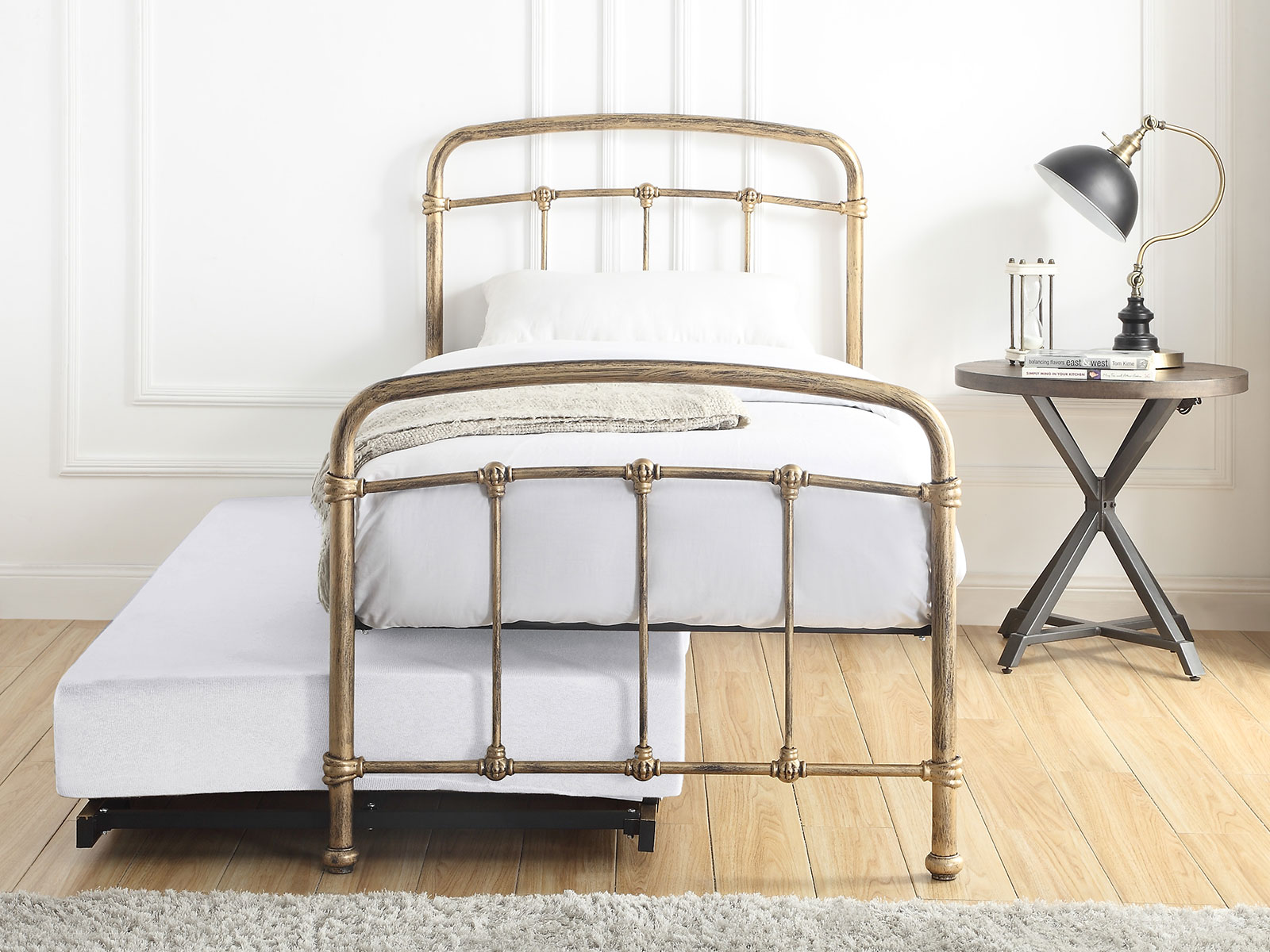 3ft Single Flintshire Furniture Axton Day Bed in Antique Bronze