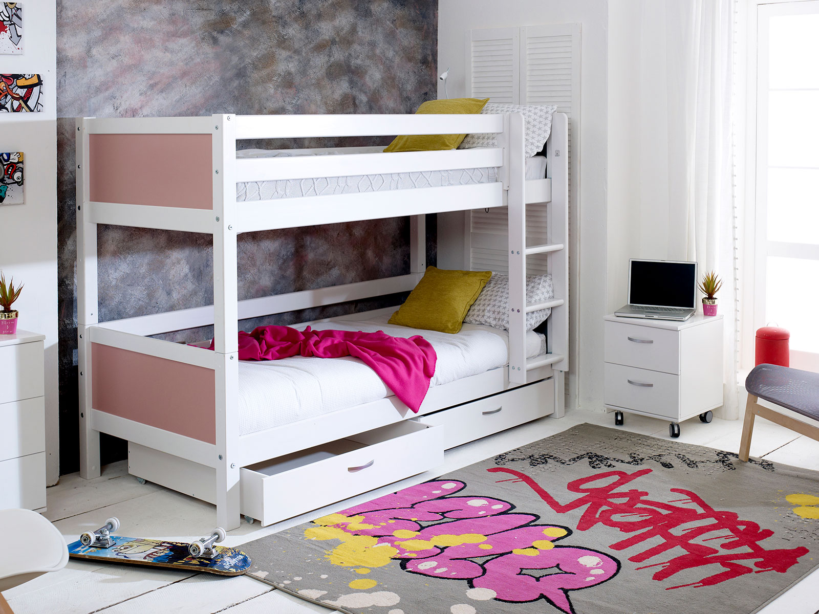 Kids Avenue Nordic Bunkbed 2 With Rose Gable Ends