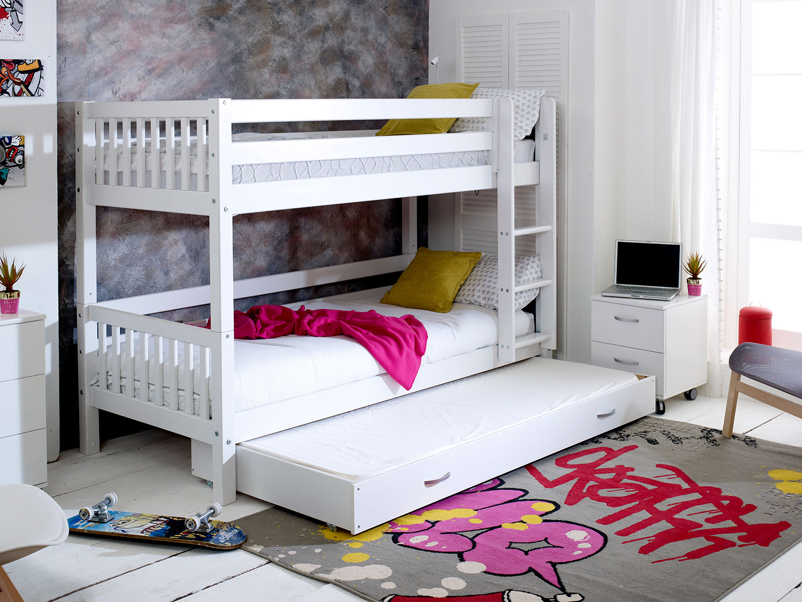 Kids Avenue Nordic Bunkbed 3 With Slatted Gable Ends