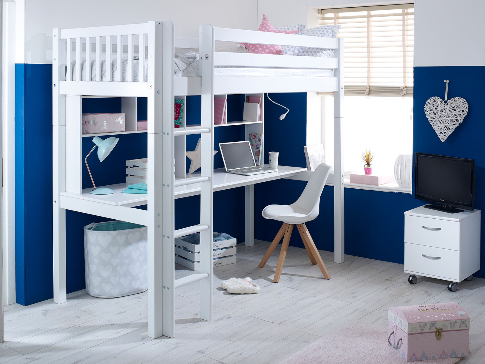 Kids Avenue Nordic Highsleeper 2 WIth Slatted Gable Ends