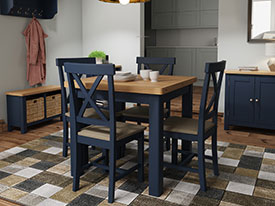 Furniture Mill Radford Blue Living and Dining Collection