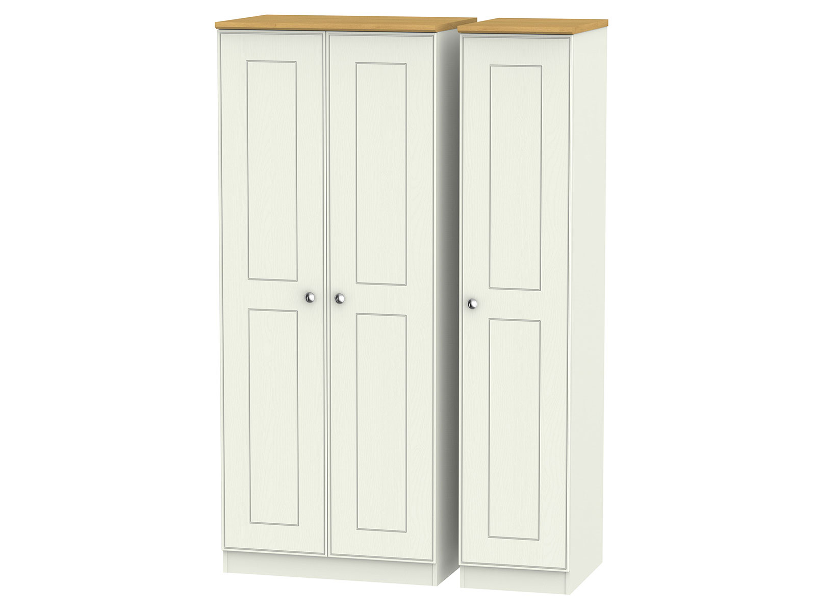 Furniture Victoria Triple Plain Wardrobe